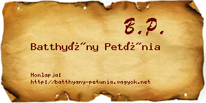 Batthyány Petúnia névjegykártya